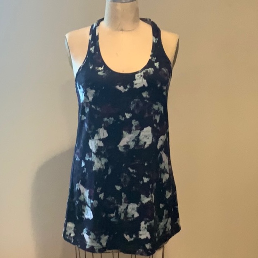 lululemon athletica Black and Purple Patterned Tank Top